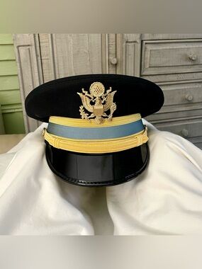 Kingform Cap Field Grade US Military OFFICER - Service Cap - Cotton -Size 7  1/4